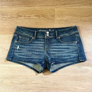 New! $59 American eagle outfitters denim blue shorts flap pockets 10